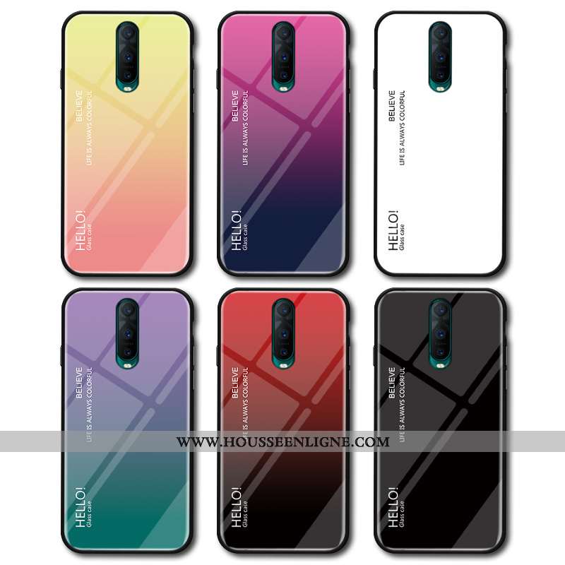 Housse Oppo Rx17 Pro Silicone Protection Verre Membrane Tempérer Fluide Doux Incassable Rouge