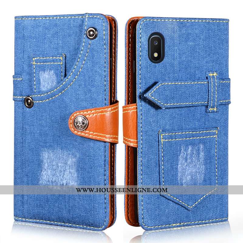 Housse Samsung Galaxy A10 Coque Étoile Bleu Téléphone Portable