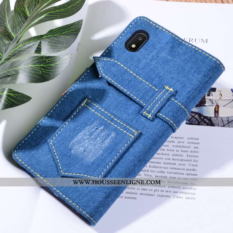 Housse Samsung Galaxy A10 Coque Étoile Bleu Téléphone Portable