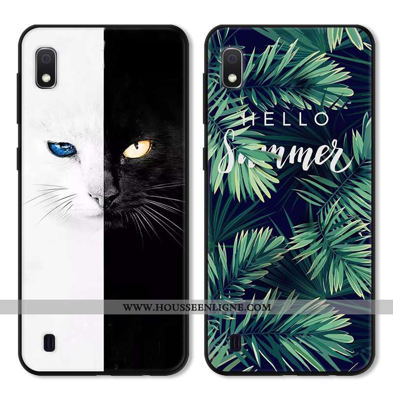 Housse Samsung Galaxy A10 Créatif Dessin Animé Étui Étoile Protection Vert Téléphone Portable Verte