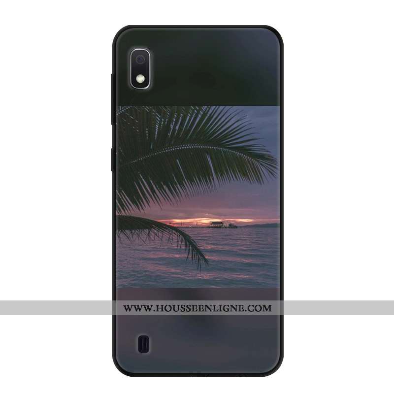 Housse Samsung Galaxy A10 Créatif Dessin Animé Étui Étoile Protection Vert Téléphone Portable Verte