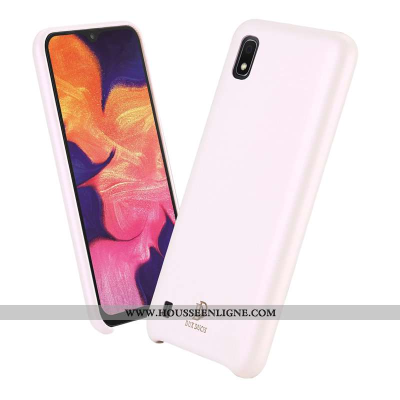 Housse Samsung Galaxy A10 Cuir Modèle Fleurie Incassable Bleu Simple Étoile Étui