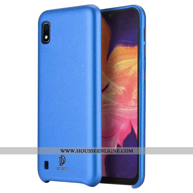 Housse Samsung Galaxy A10 Cuir Modèle Fleurie Incassable Bleu Simple Étoile Étui