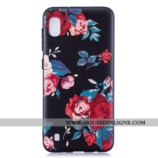 Housse Samsung Galaxy A10 Délavé En Daim Dessin Animé Téléphone Portable Bleu Marin Tendance Étoile 