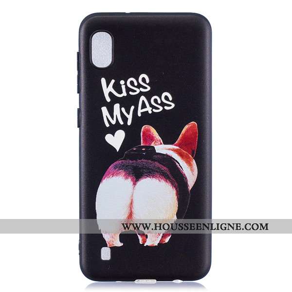 Housse Samsung Galaxy A10 Délavé En Daim Dessin Animé Téléphone Portable Bleu Marin Tendance Étoile 