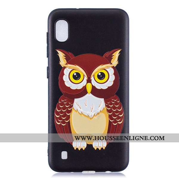 Housse Samsung Galaxy A10 Délavé En Daim Dessin Animé Téléphone Portable Bleu Marin Tendance Étoile 