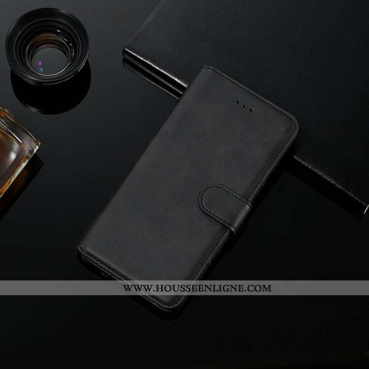 Housse Samsung Galaxy A10 Modèle Fleurie Fluide Doux Petit Bovins Étui Protection Noir