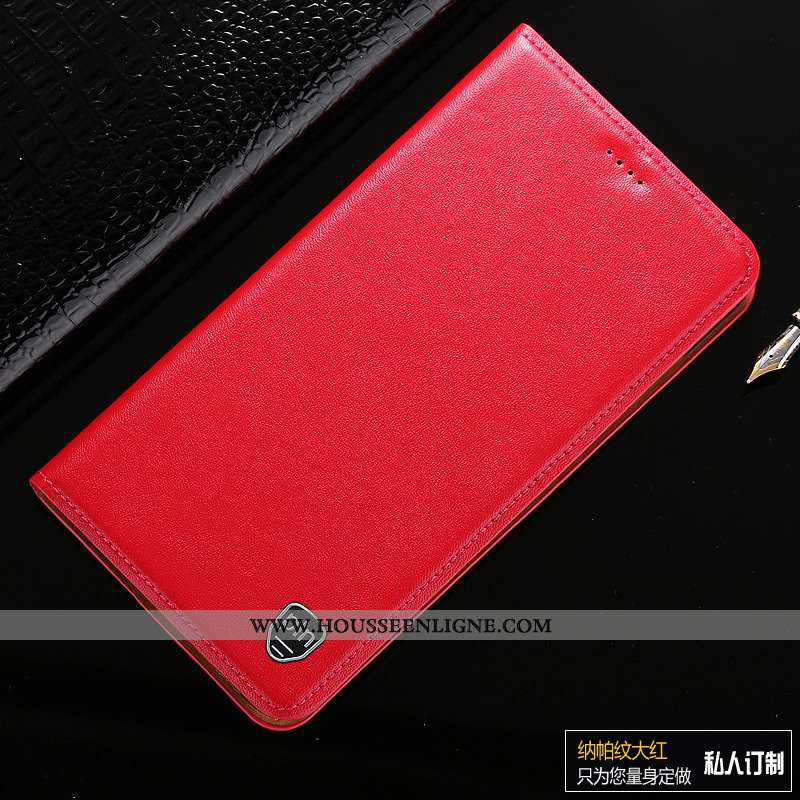 Housse Samsung Galaxy A10 Modèle Fleurie Protection Marron Cuir Véritable Incassable Étoile