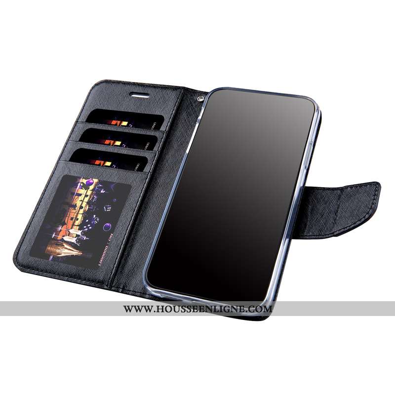 Housse Samsung Galaxy A10 Modèle Fleurie Protection Noir Business Téléphone Portable Cuir