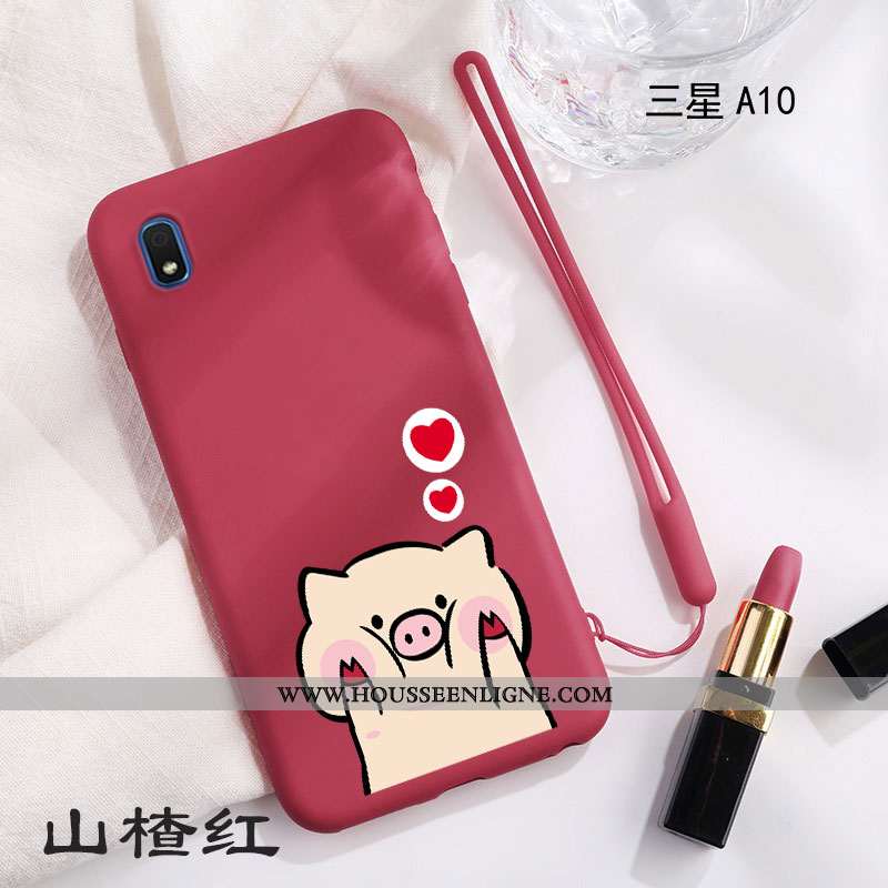 Housse Samsung Galaxy A10 Personnalité Créatif Incassable Net Rouge Téléphone Portable Simple Refroi