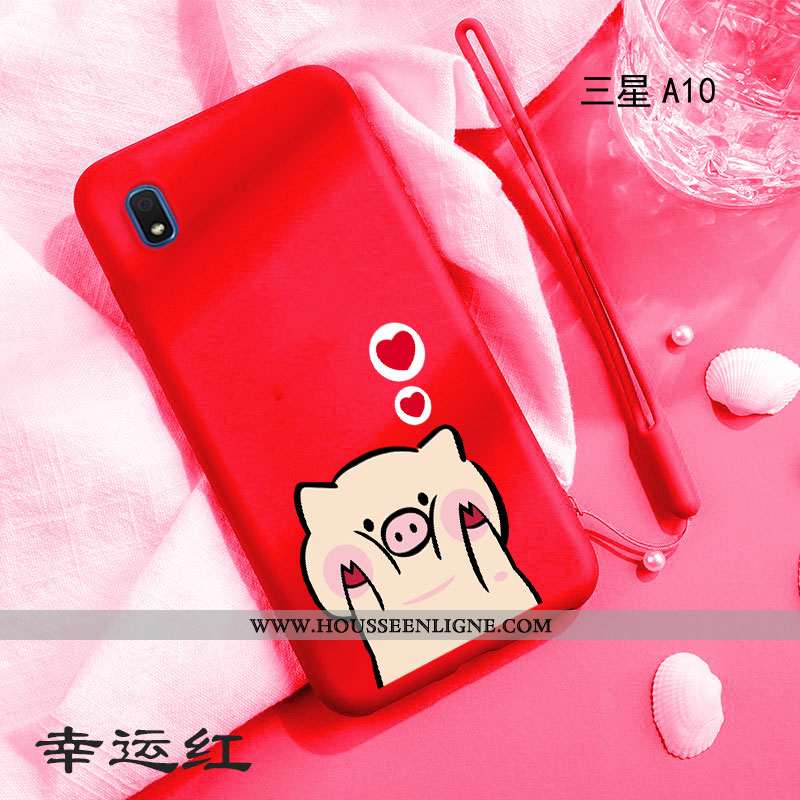 Housse Samsung Galaxy A10 Personnalité Créatif Incassable Net Rouge Téléphone Portable Simple Refroi