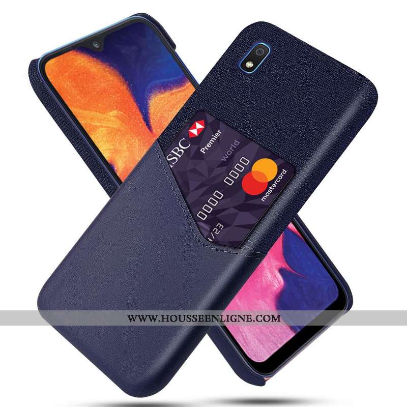 Housse Samsung Galaxy A10 Protection Cuir Coque Simple Carte Gris Étoile