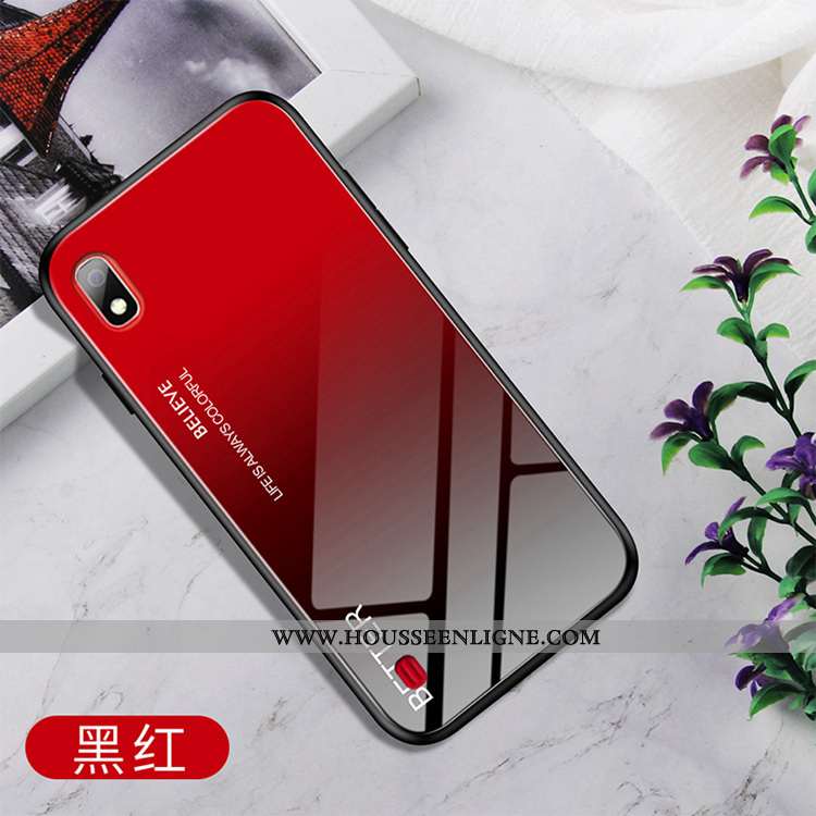 Housse Samsung Galaxy A10 Verre Protection Coque Étui Téléphone Portable Étoile Bleu Marin Bleu Fonc