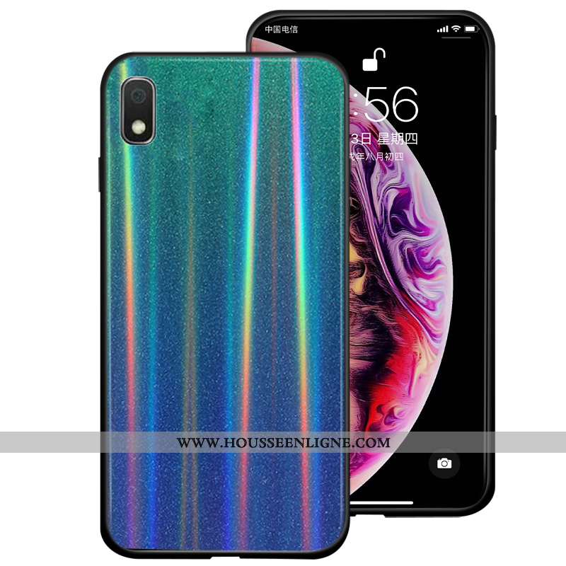 Housse Samsung Galaxy A10 Verre Protection Tout Compris Étoile Étui Vert Coque Verte