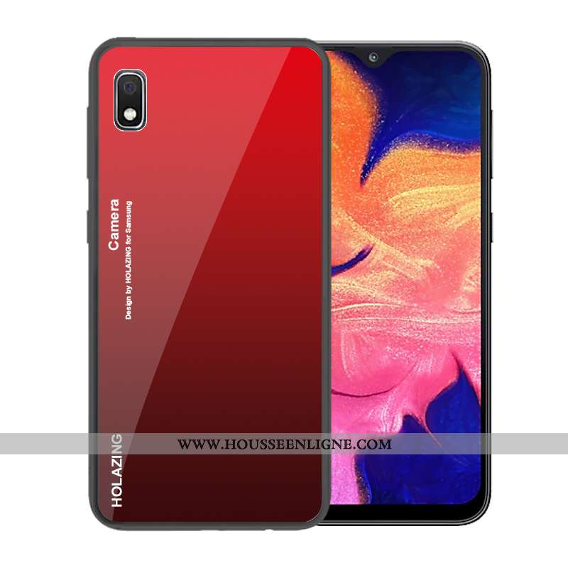 Housse Samsung Galaxy A10 Verre Tendance Téléphone Portable Coque Dégradé Étoile Protection Bleu Fon