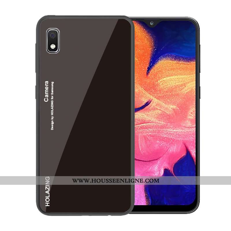 Housse Samsung Galaxy A10 Verre Tendance Téléphone Portable Coque Dégradé Étoile Protection Bleu Fon