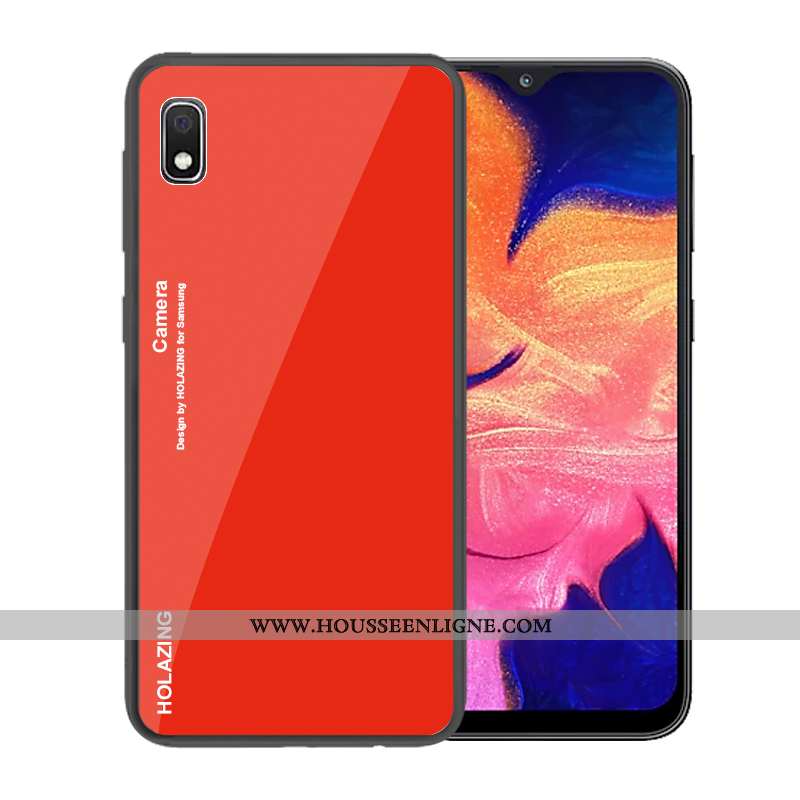 Housse Samsung Galaxy A10 Verre Tendance Téléphone Portable Coque Dégradé Étoile Protection Bleu Fon