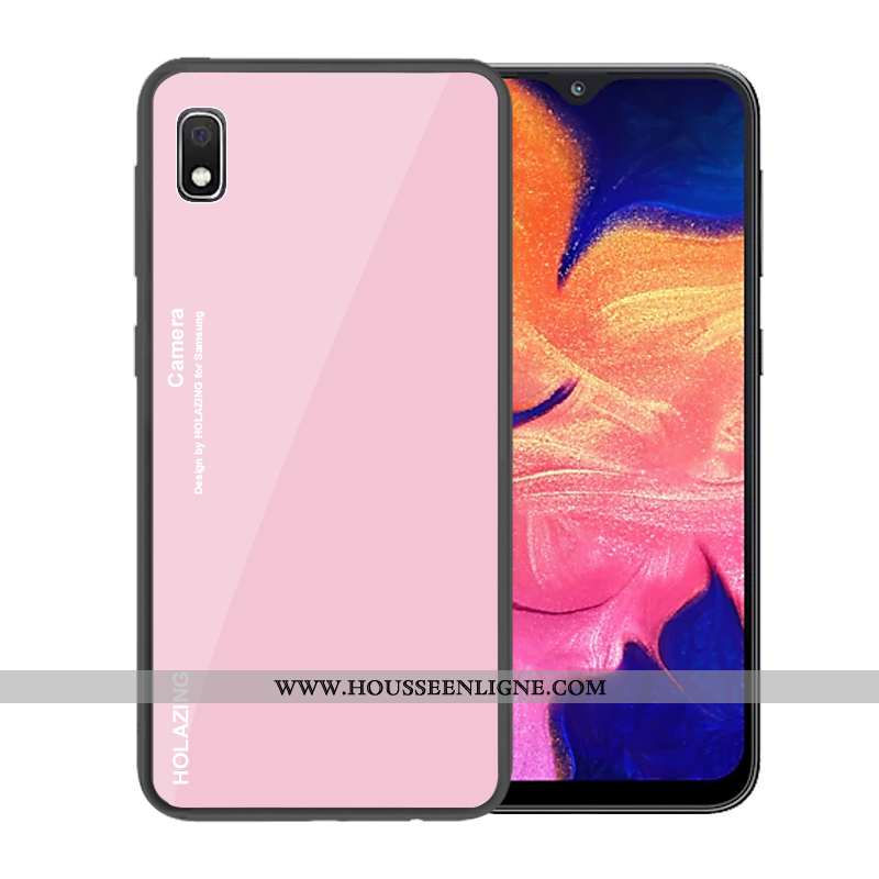Housse Samsung Galaxy A10 Verre Tendance Téléphone Portable Coque Dégradé Étoile Protection Bleu Fon