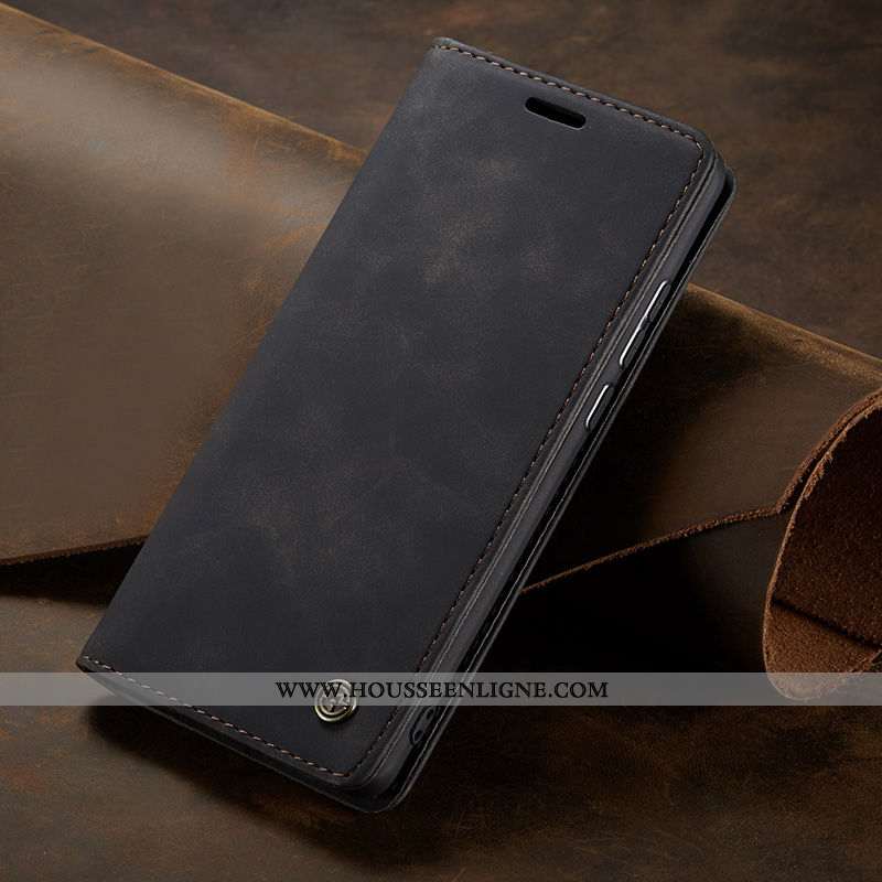Housse Samsung Galaxy A10s Cuir Protection Véritable Luxe Coque Business Étui Bleu Foncé