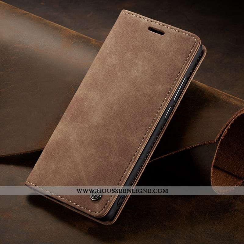 Housse Samsung Galaxy A10s Cuir Protection Véritable Luxe Coque Business Étui Bleu Foncé