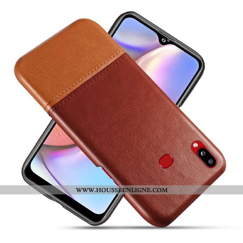 Housse Samsung Galaxy A10s Cuir Épissure Coque Rouge Difficile Étoile Qualité