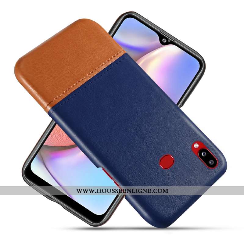 Housse Samsung Galaxy A10s Cuir Épissure Coque Rouge Difficile Étoile Qualité