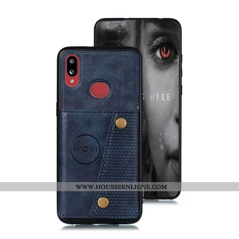 Housse Samsung Galaxy A10s Fluide Doux Gris Étui Carte Tout Compris Téléphone Portable Étoile