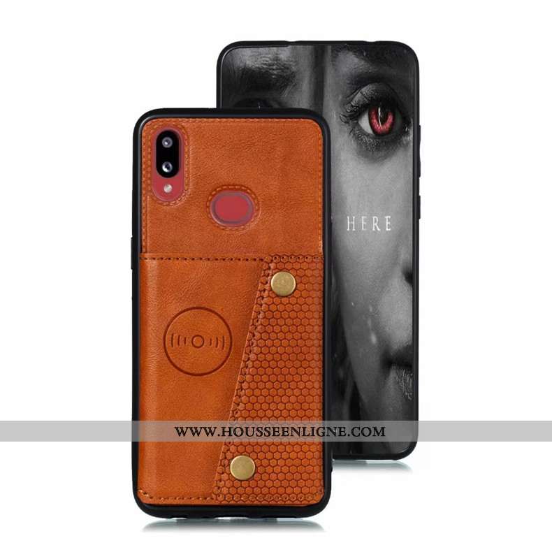 Housse Samsung Galaxy A10s Fluide Doux Gris Étui Carte Tout Compris Téléphone Portable Étoile