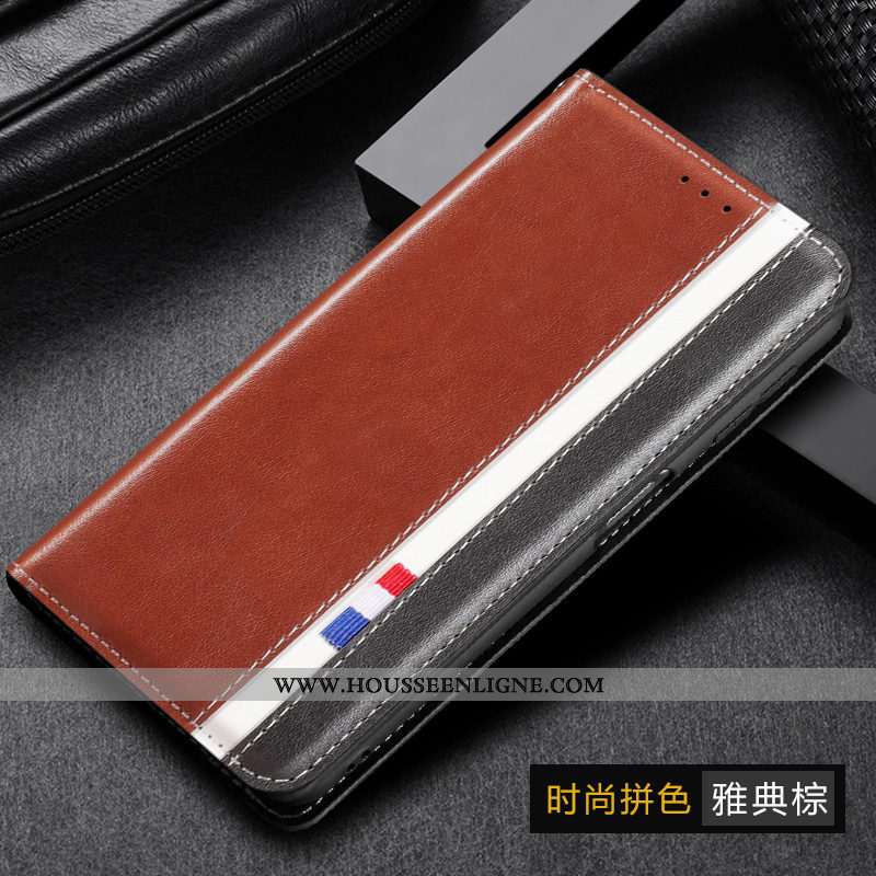 Housse Samsung Galaxy A10s Protection Cuir Véritable Étui Téléphone Portable Silicone Cuir Coque Mar