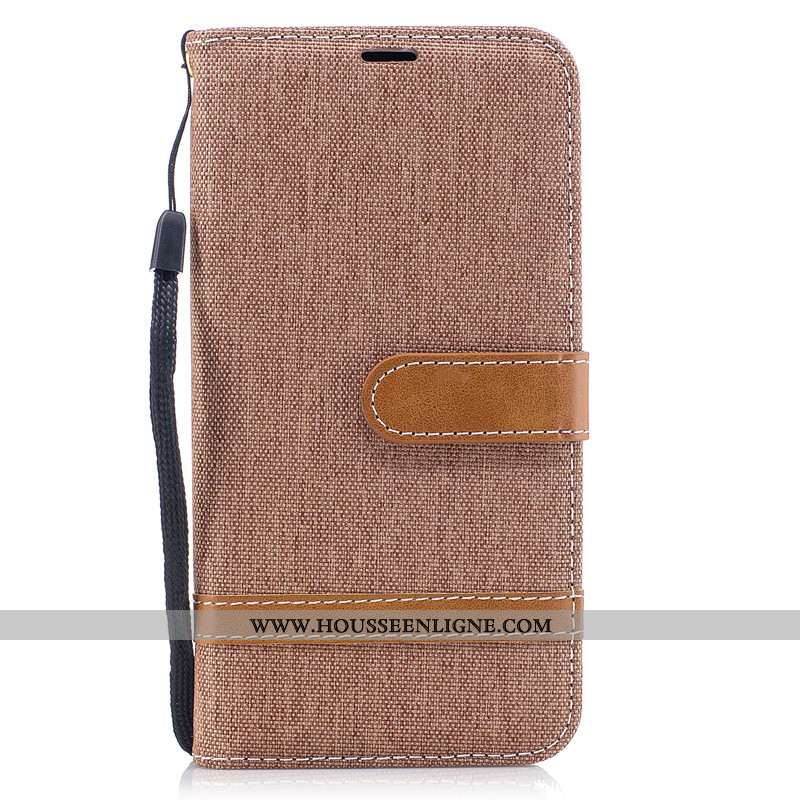 Housse Samsung Galaxy A10s Protection Portefeuille Étui Cuir Tendance Bleu Marin Bleu Foncé