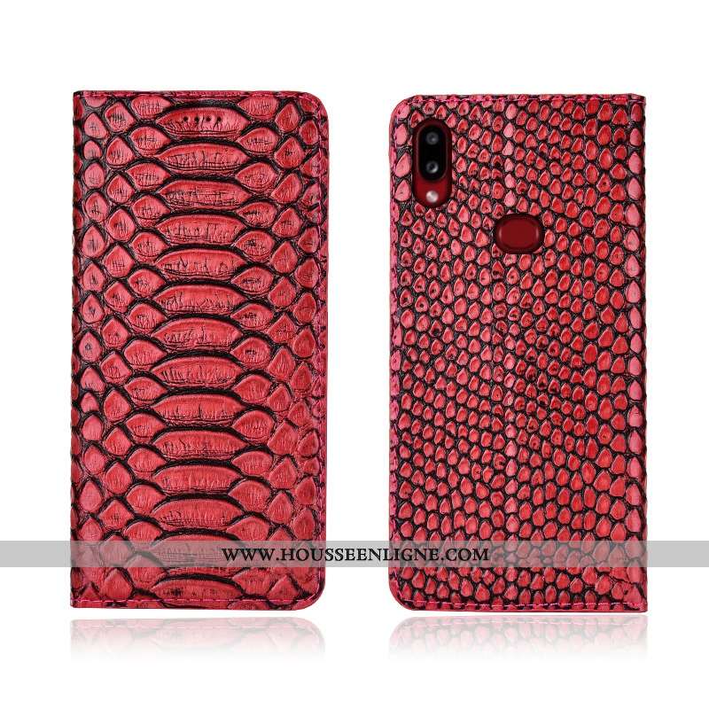 Housse Samsung Galaxy A10s Silicone Protection Délavé En Daim Téléphone Portable Noir Cuir Véritable