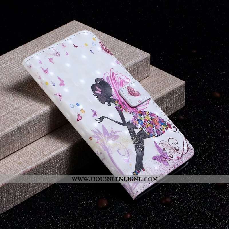 Housse Samsung Galaxy A20e Charmant Protection Coque Étui Étoile Téléphone Portable Blanche