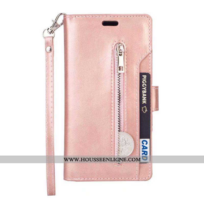 Housse Samsung Galaxy A20e Fluide Doux Fermeture Éclair Cuir Tout Compris Téléphone Portable Étoile 