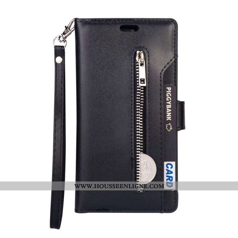 Housse Samsung Galaxy A20e Fluide Doux Fermeture Éclair Cuir Tout Compris Téléphone Portable Étoile 