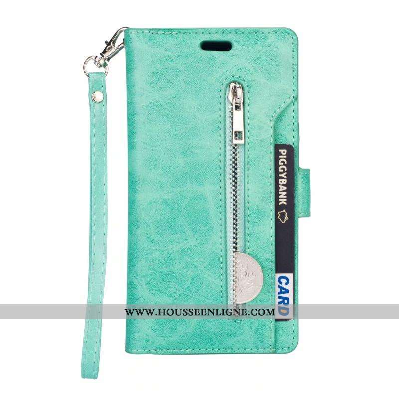 Housse Samsung Galaxy A20e Fluide Doux Fermeture Éclair Cuir Tout Compris Téléphone Portable Étoile 