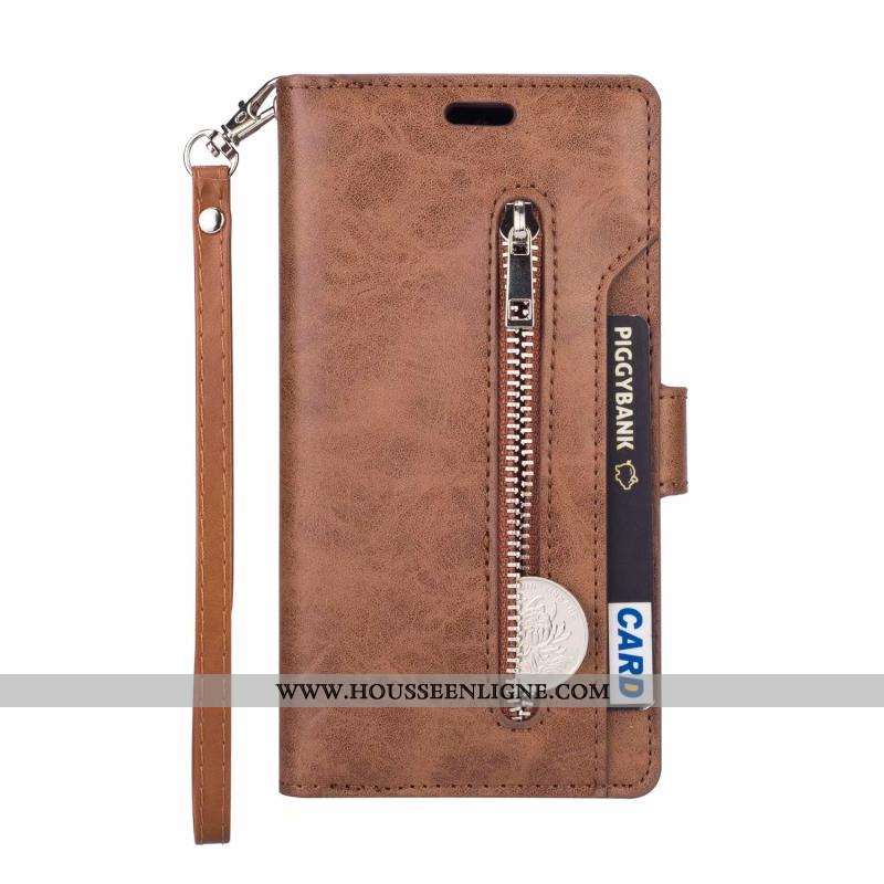 Housse Samsung Galaxy A20e Fluide Doux Fermeture Éclair Cuir Tout Compris Téléphone Portable Étoile 