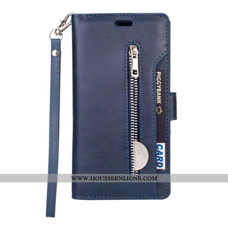 Housse Samsung Galaxy A20e Fluide Doux Fermeture Éclair Cuir Tout Compris Téléphone Portable Étoile 