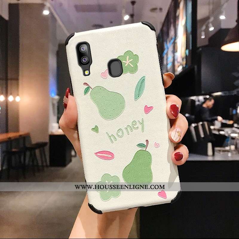 Housse Samsung Galaxy A20e Gaufrage Protection Téléphone Portable Délavé En Daim Étoile Étui Incassa