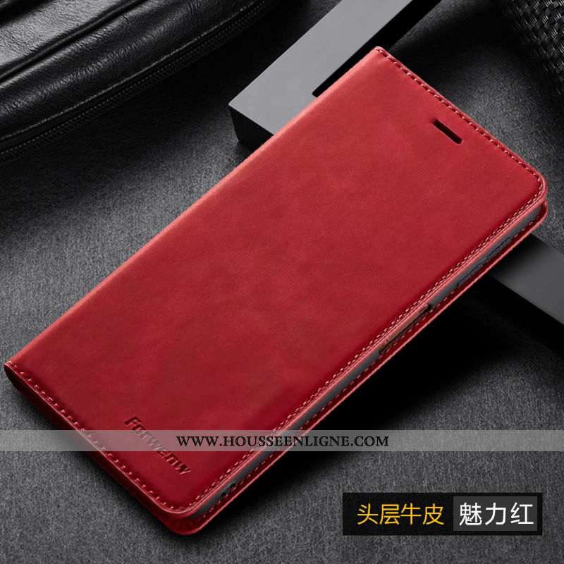 Housse Samsung Galaxy A20e Protection Cuir Véritable Étui Coque Clamshell Tout Compris Étoile Rouge