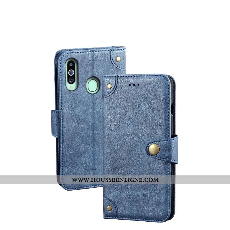 Housse Samsung Galaxy A20s Cuir Fluide Doux Téléphone Portable Tout Compris Étoile Protection Coque 