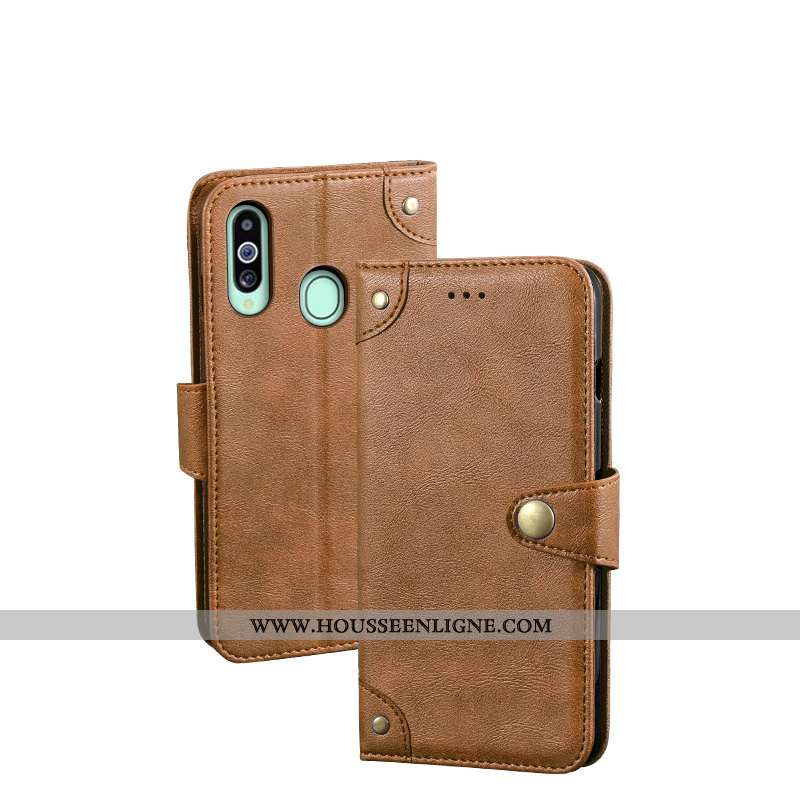 Housse Samsung Galaxy A20s Cuir Fluide Doux Téléphone Portable Tout Compris Étoile Protection Coque 
