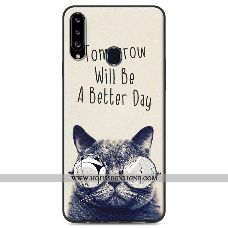 Housse Samsung Galaxy A20s Protection Personnalité Fluide Doux Téléphone Portable Étui Étoile Gris