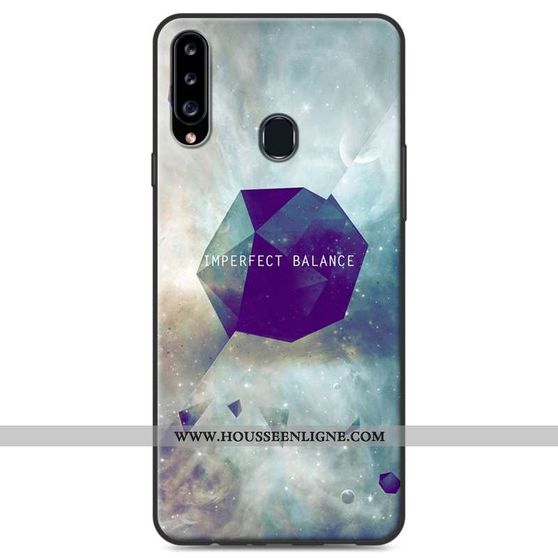 Housse Samsung Galaxy A20s Protection Personnalité Fluide Doux Téléphone Portable Étui Étoile Gris