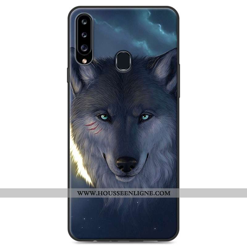 Housse Samsung Galaxy A20s Protection Personnalité Fluide Doux Téléphone Portable Étui Étoile Gris