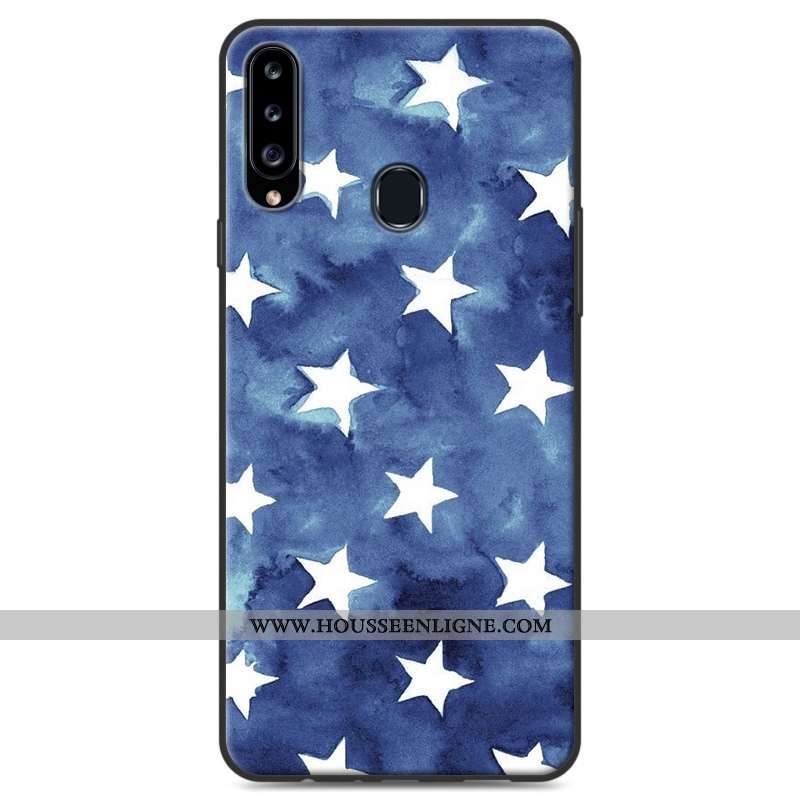 Housse Samsung Galaxy A20s Protection Personnalité Fluide Doux Téléphone Portable Étui Étoile Gris