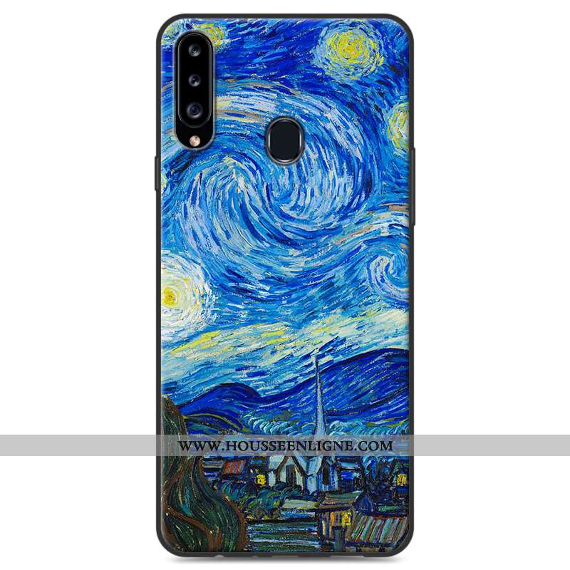Housse Samsung Galaxy A20s Protection Personnalité Fluide Doux Téléphone Portable Étui Étoile Gris