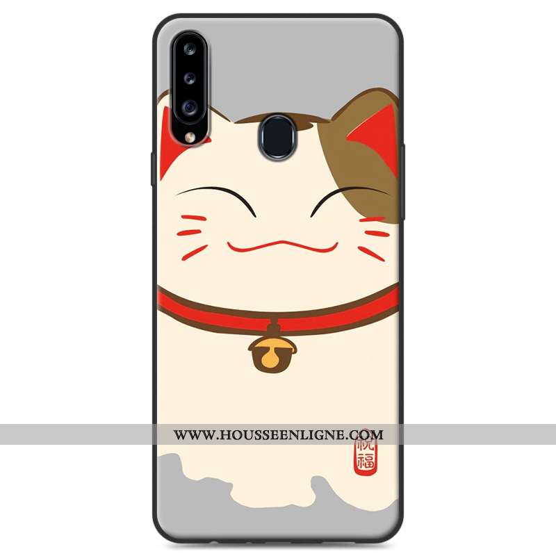 Housse Samsung Galaxy A20s Protection Personnalité Fluide Doux Téléphone Portable Étui Étoile Gris