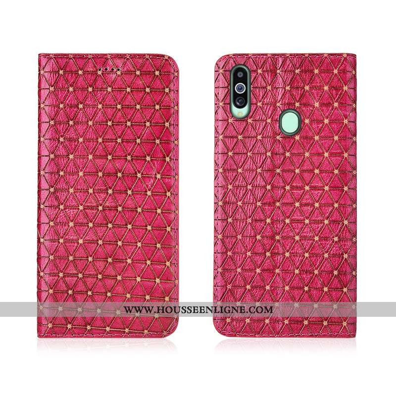 Housse Samsung Galaxy A20s Tendance Cuir Nouveau Plaid Fluide Doux Délavé En Daim Véritable Noir