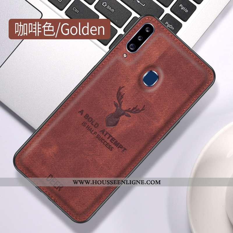 Housse Samsung Galaxy A20s Tendance Légère Étoile Tout Compris Fluide Doux Coque Modèle Fleurie Bleu