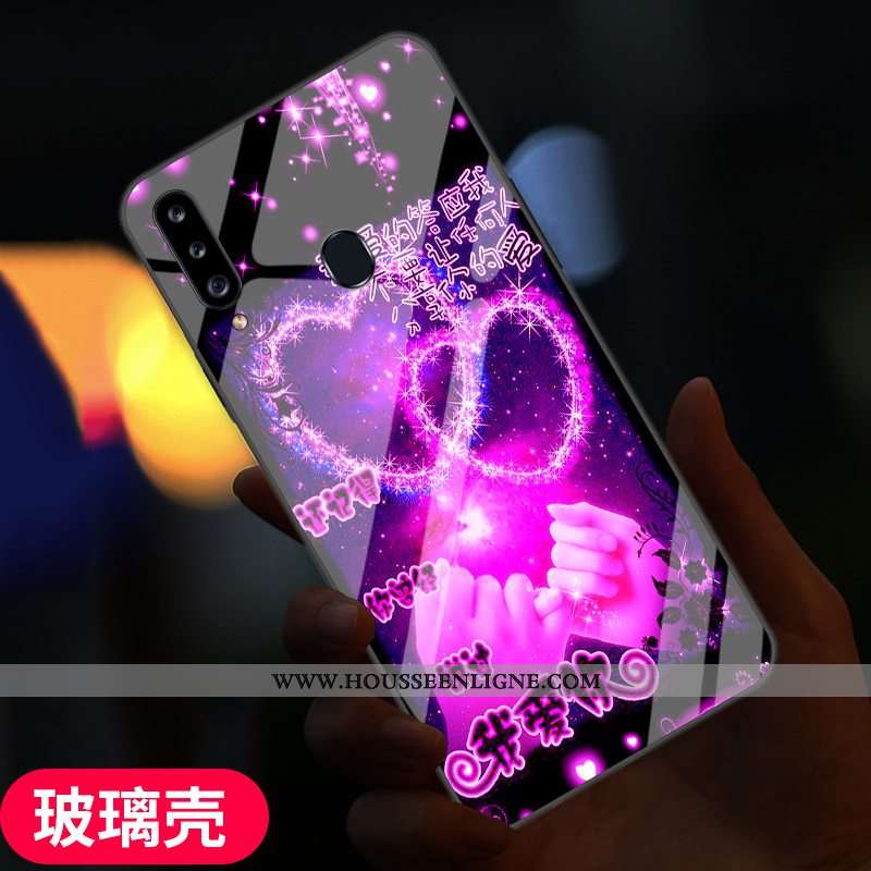 Housse Samsung Galaxy A20s Tendance Protection Incassable Étui Frais Étoile Nouveau Bleu Foncé